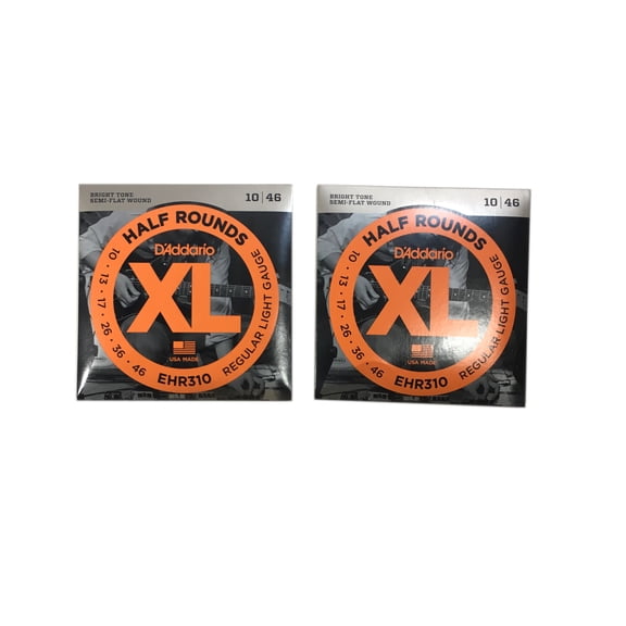 D'Addario Guitar Strings 2-Pack EHR310 Electric Half Round 10-46
