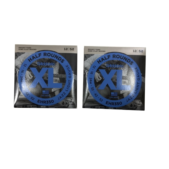D'Addario Guitar Strings 2-Pack EHR350 Electric Half Round Light-