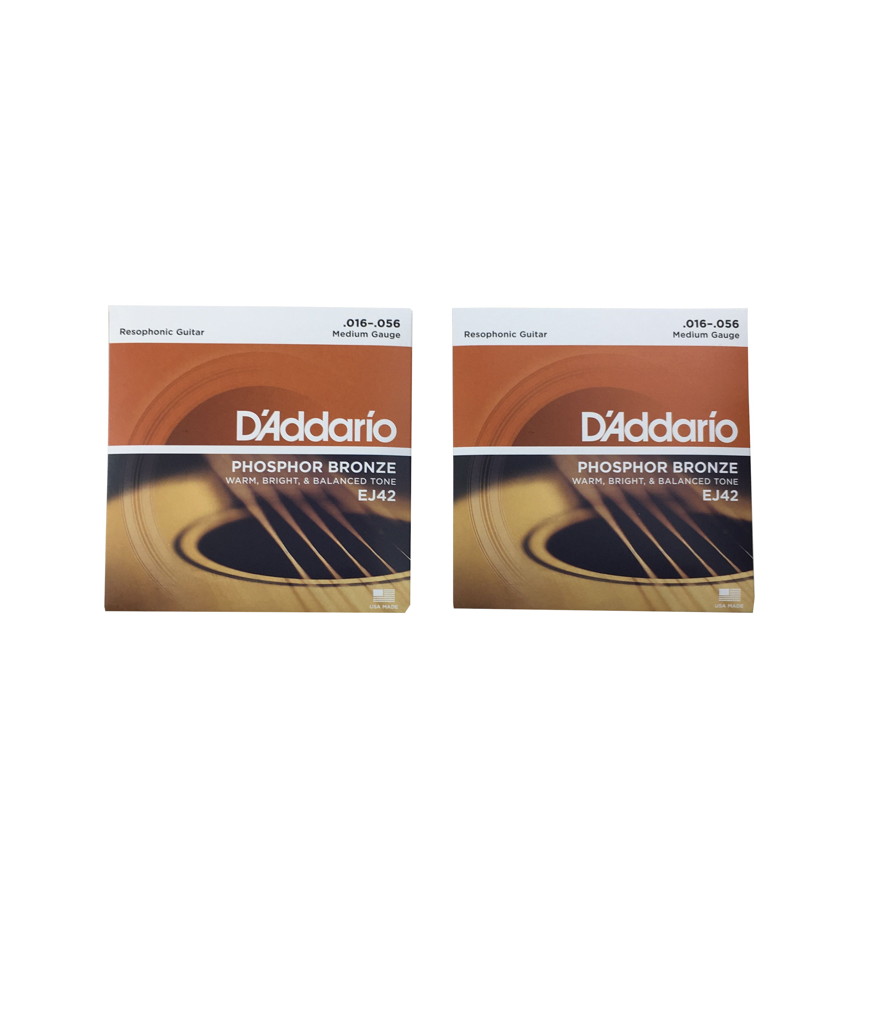 D'Addario Guitar Strings 2-Pack EJ42 Resophonic Phosphor Bronze Acoustic
