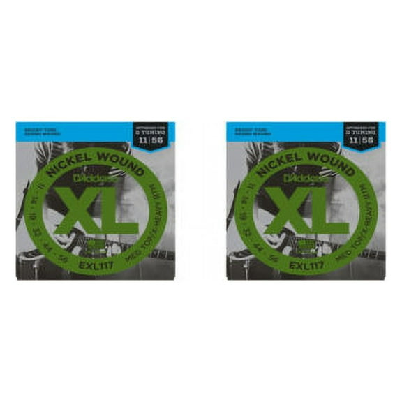 D'Addario Guitar Strings 2 Pack EXL117 Electric Drop D Tuning