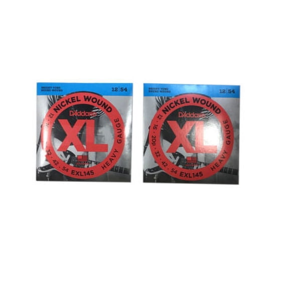 D'Addario Guitar Strings 2-Pack Electric EXL145 Medium Top/Heavy Bottom 12-54