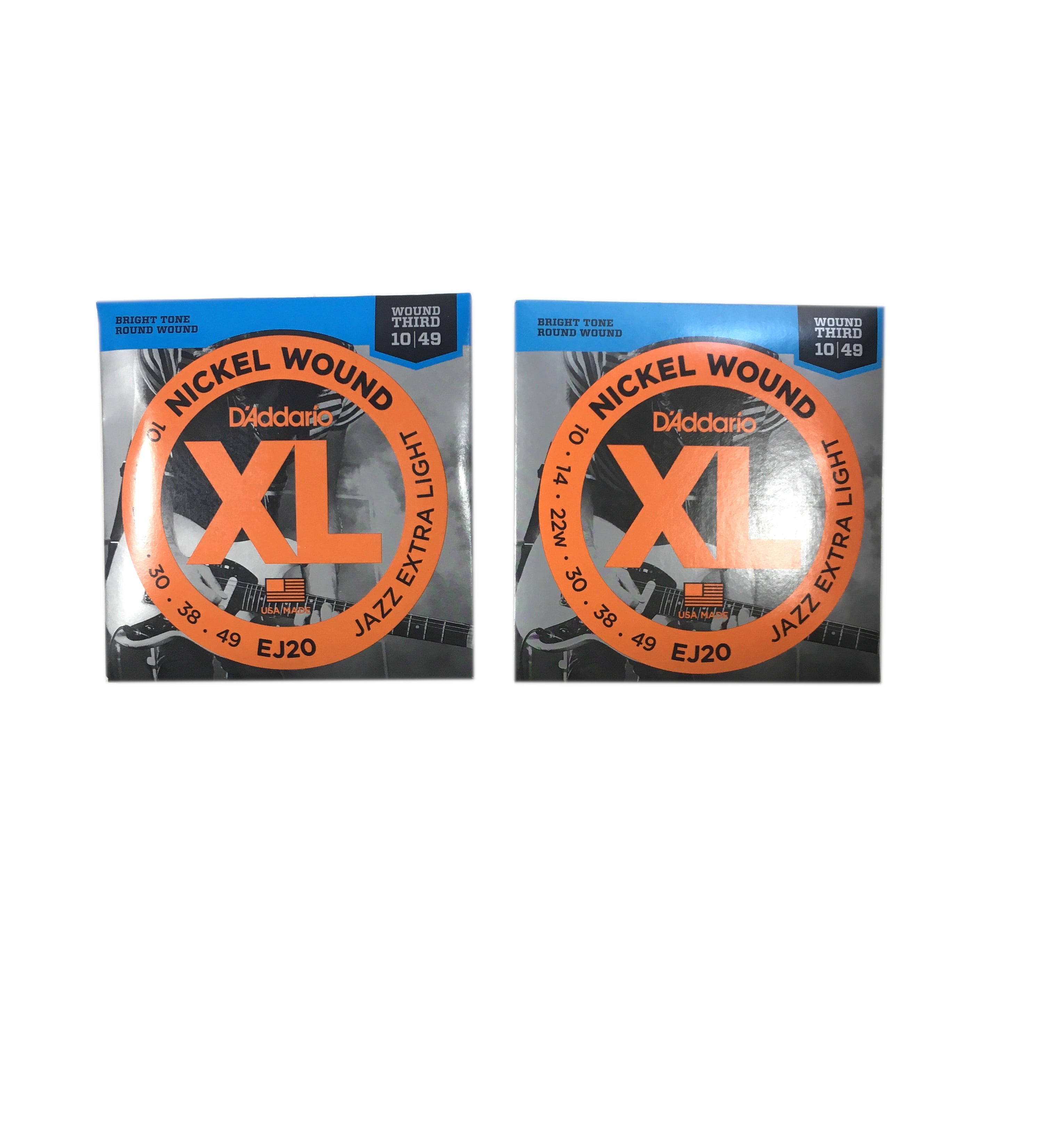 D'Addario Guitar Strings 2-Pack Electric Jazz Extra Light 10-49