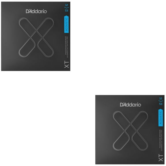 D'Addario Guitar Strings 2-Pack Extended Life Phosphor Bronze Light 12-53