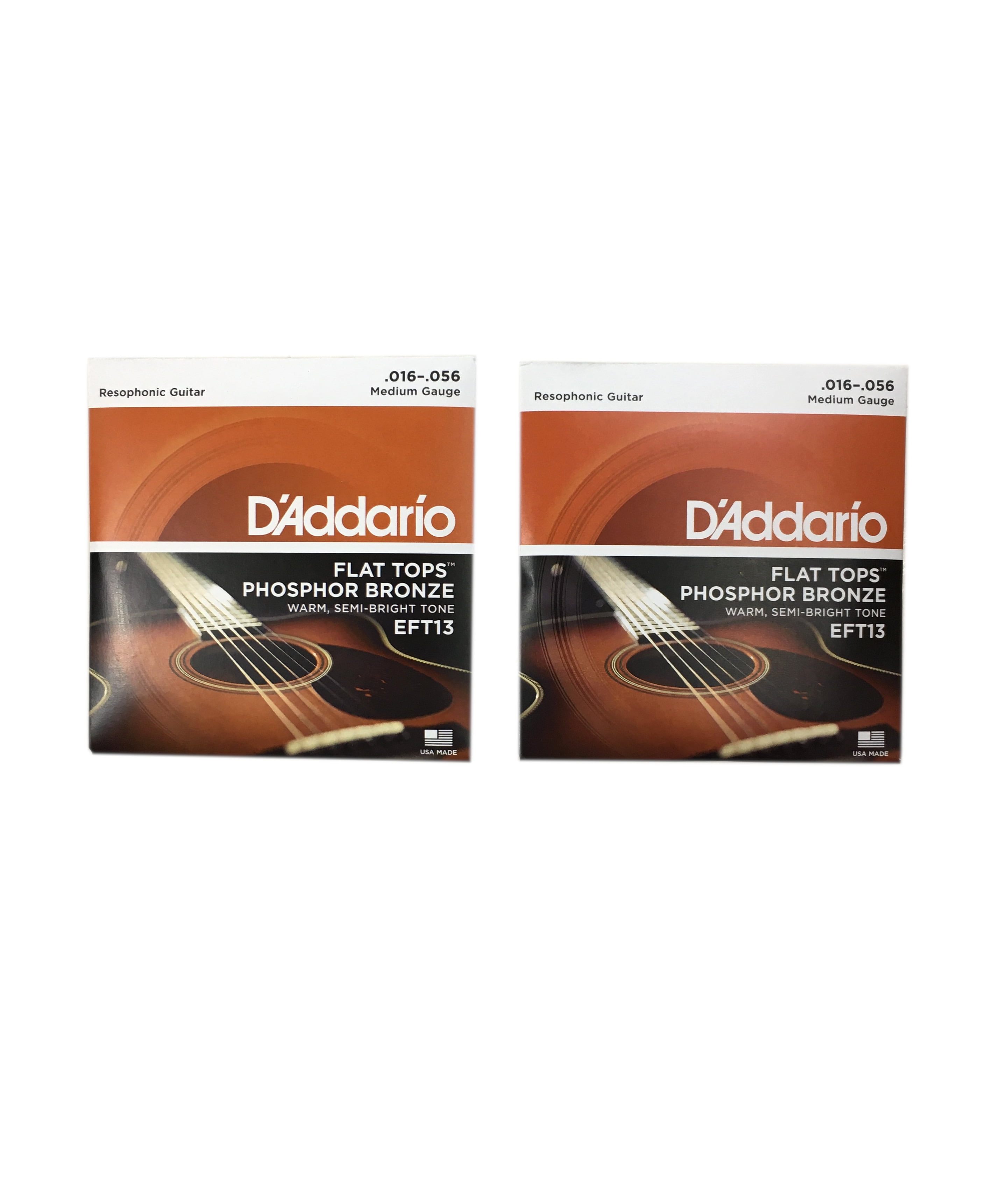 D'Addario Guitar Strings 2-Pack Flat Top Phosphor Broze Acoustic Medium