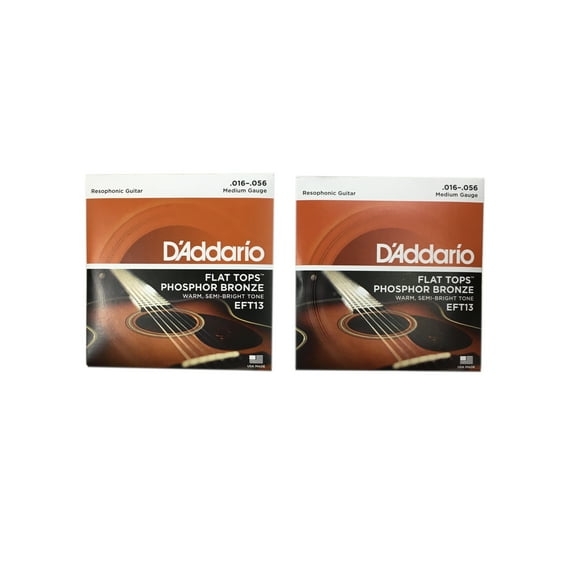 D'Addario Guitar Strings 2-Pack Flat Top Phosphor Broze Acoustic Medium