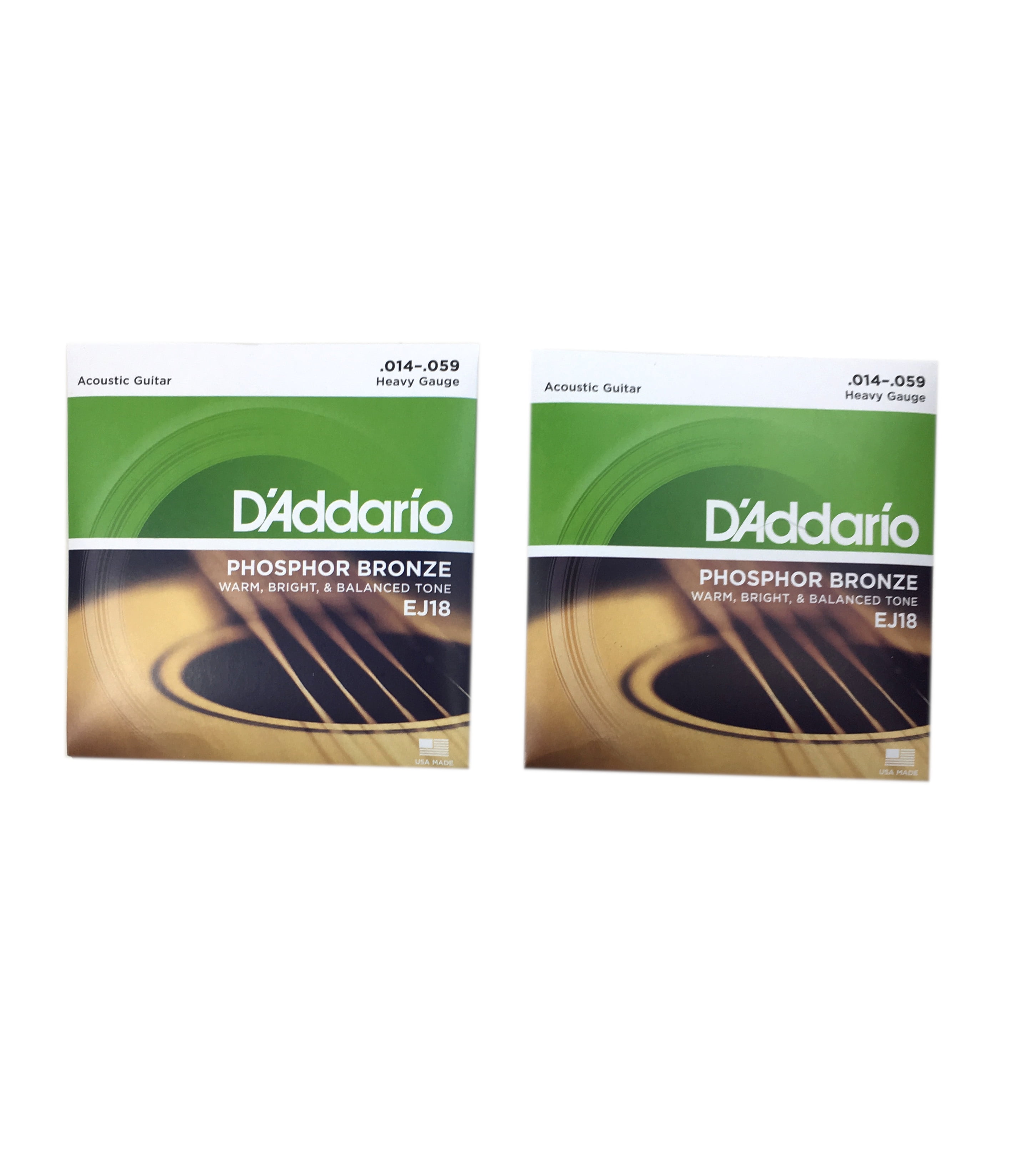 D'Addario Guitar Strings 2-Pack Phosphor Bronze Acoustic Heavy