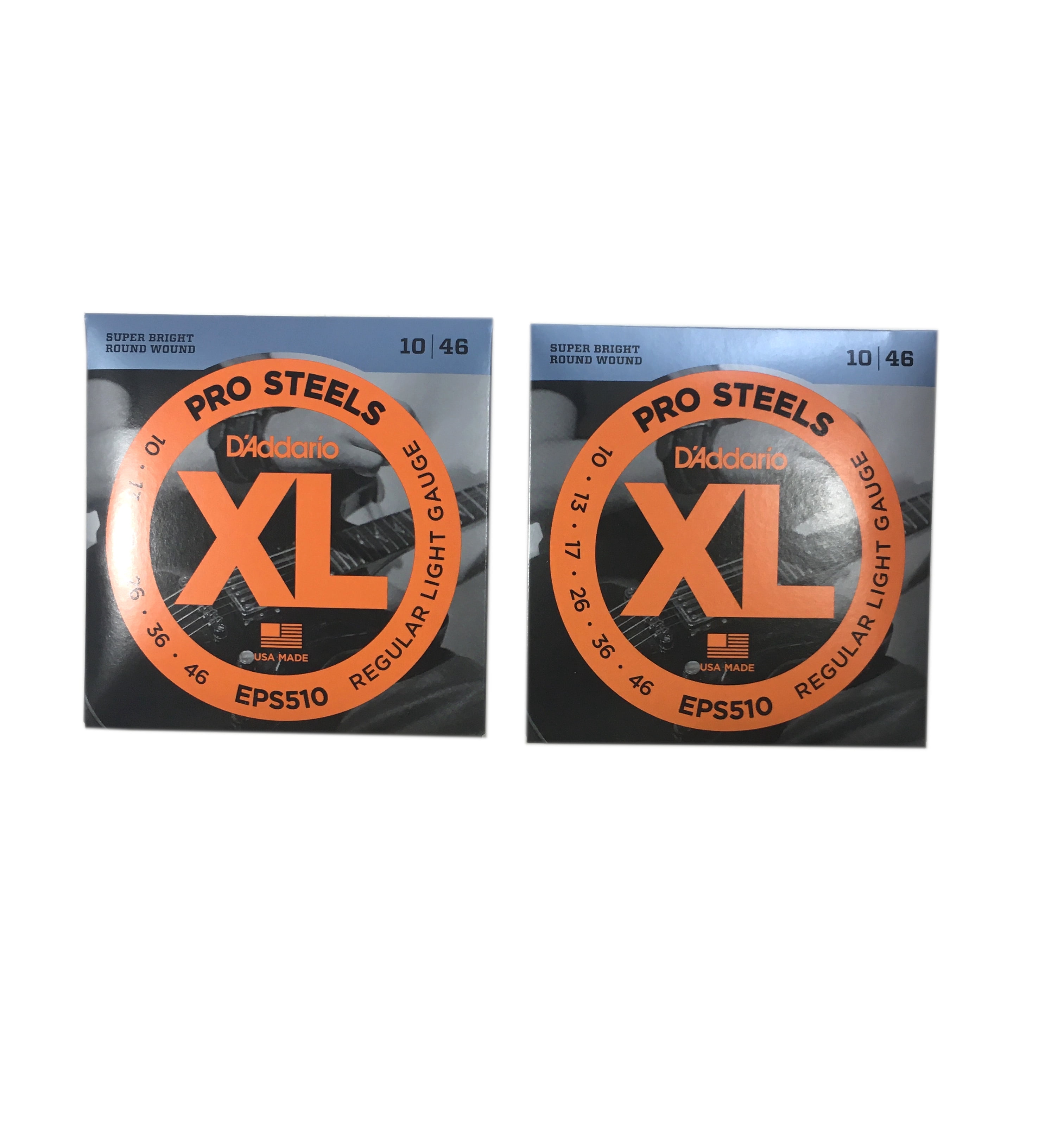 D'Addario Guitar Strings 2-Pack Pro Steels Electric Guitar Strings EPS510 Light