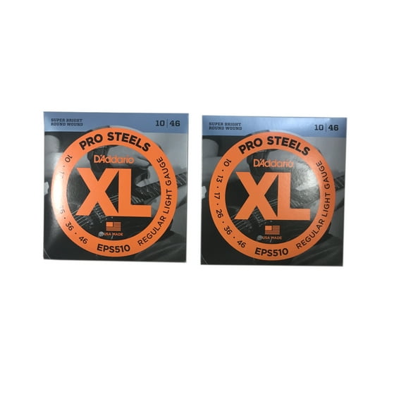 D'Addario Guitar Strings 2-Pack Pro Steels Electric Guitar Strings EPS510 Light