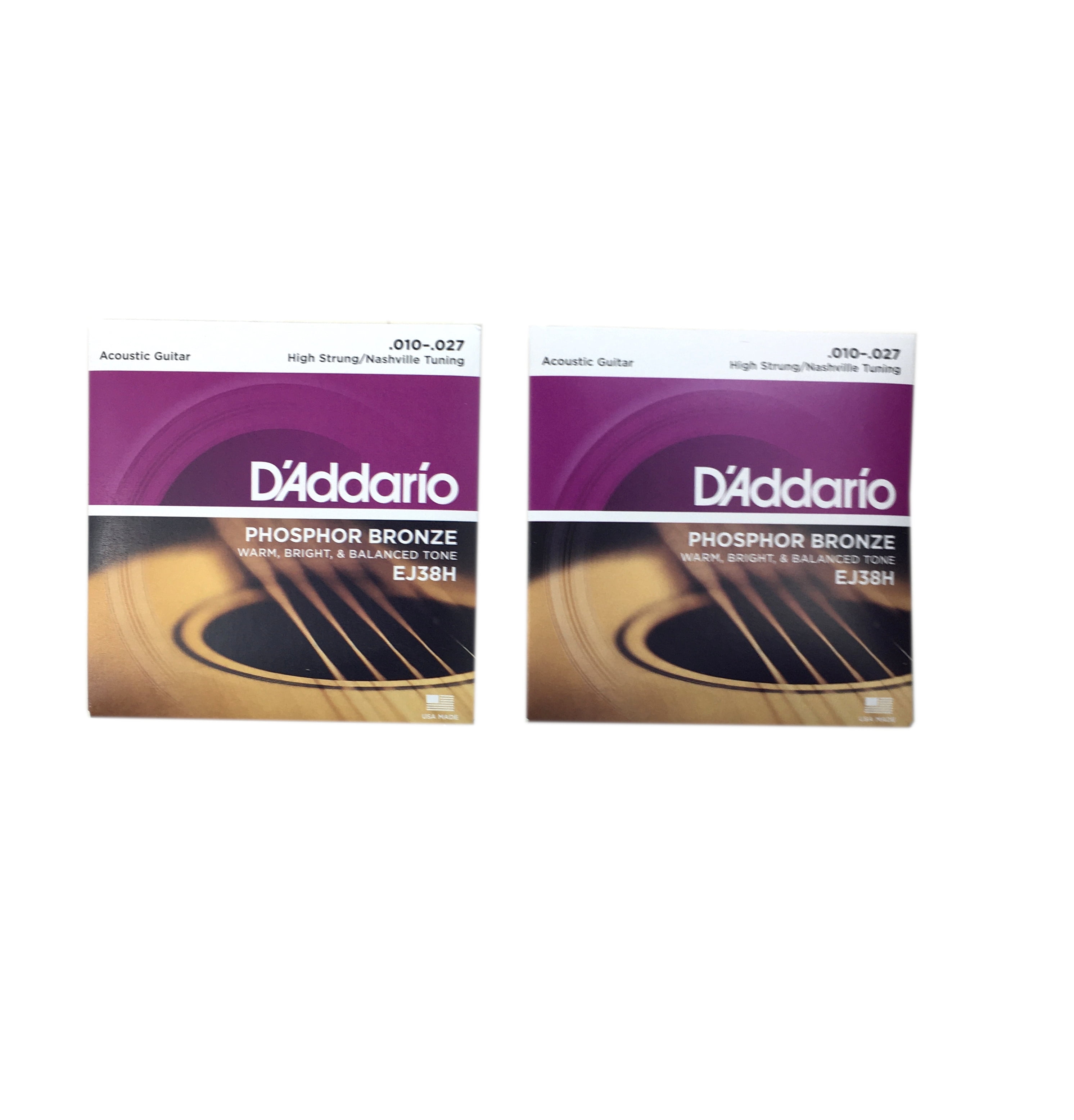 D'Addario Guitar Strings 2-Packs  EJ-38H  Phosphor Bronze  EJ38H
