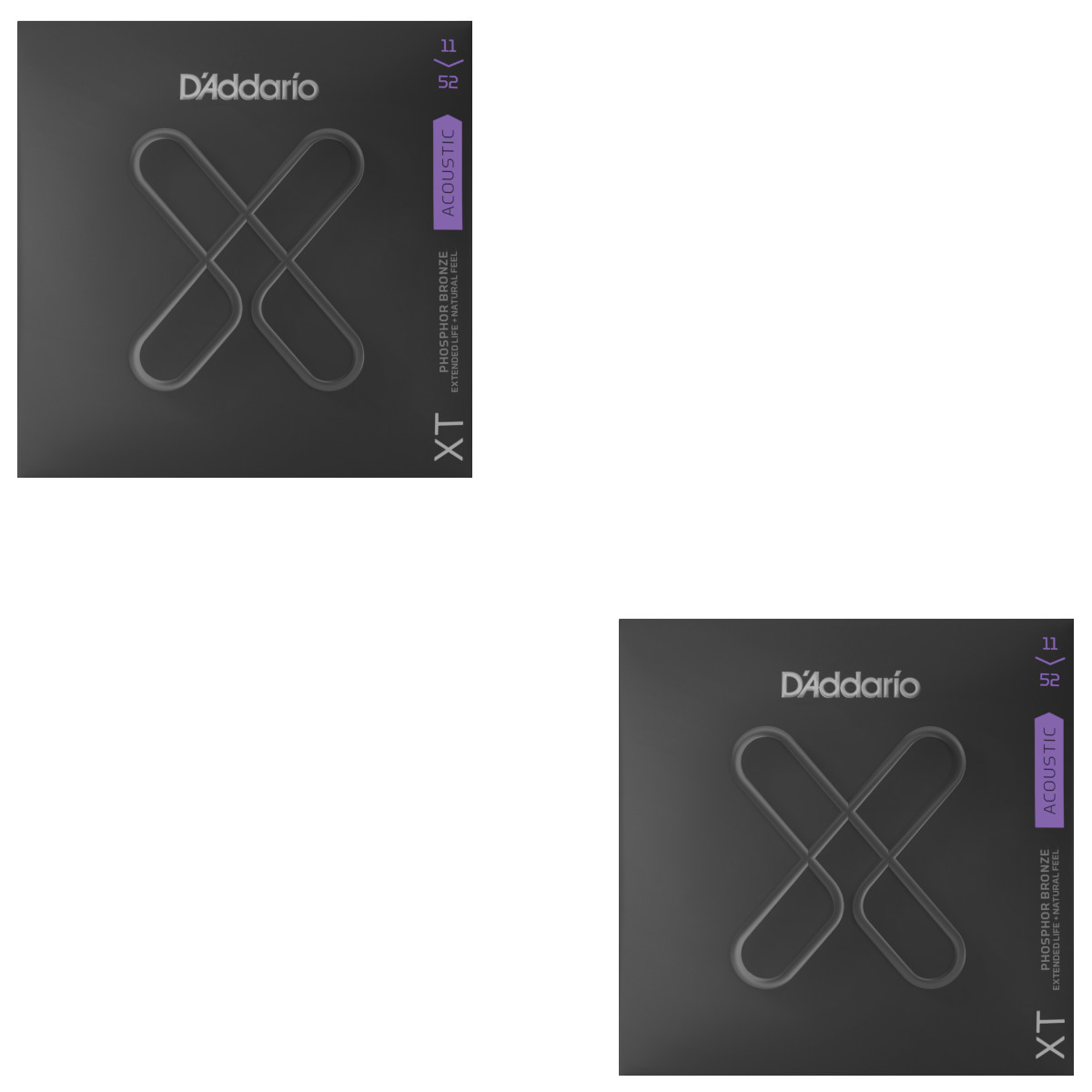 D'Addario Guitar Strings 2-Sets Extended Life Phosphor Bronze Custom Light 11-52