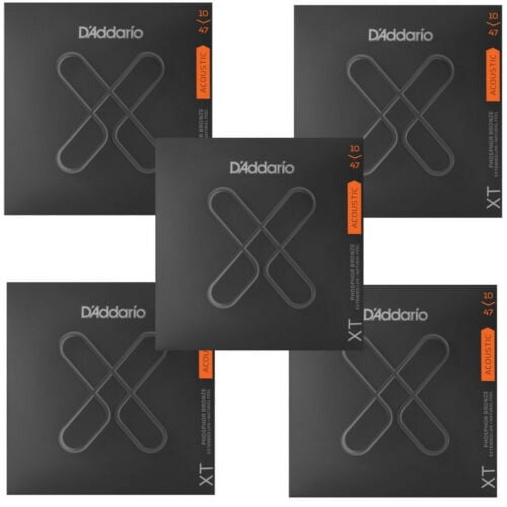 D'Addario Guitar Strings 2-Sets Extended Life Phosphor Bronze Extra Light 10-47