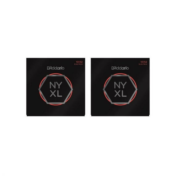 D'Addario Guitar Strings 2 pack NYXL 1052 Electric Light-Heavy Gauge 10-52