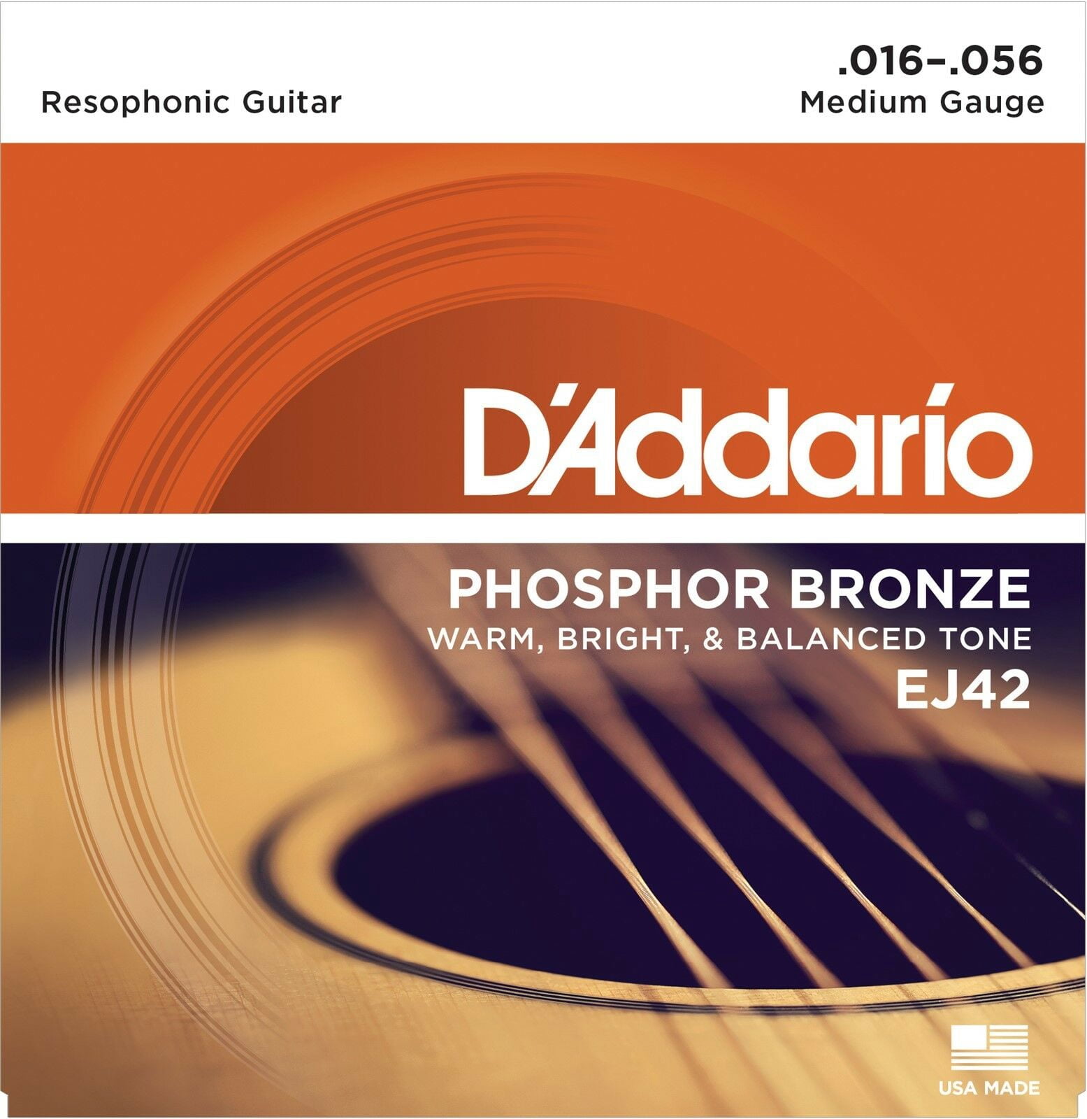 D'Addario Guitar Strings 3 Pack EJ42 Resophonic Phosphor Bronze