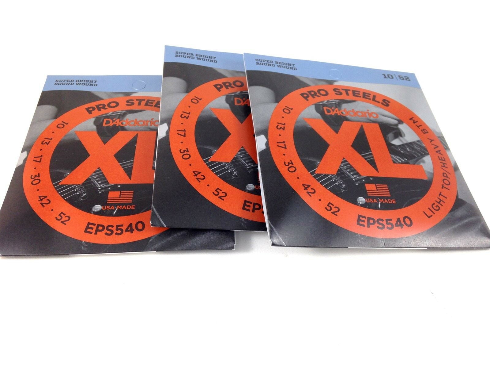 D'Addario Guitar Strings 3 Pack Electric Pro Steels EPS540 Light - Heavy