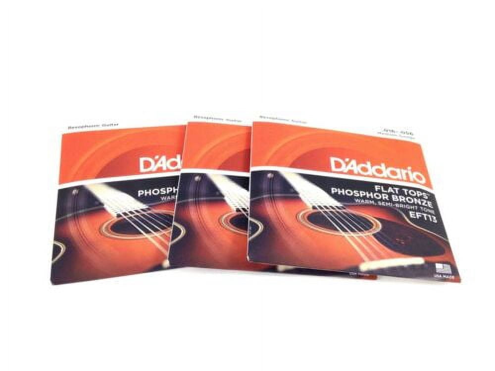 D'Addario Guitar Strings  3 Sets  EFT13 Flat Top  Phosphor Bronze  Medium