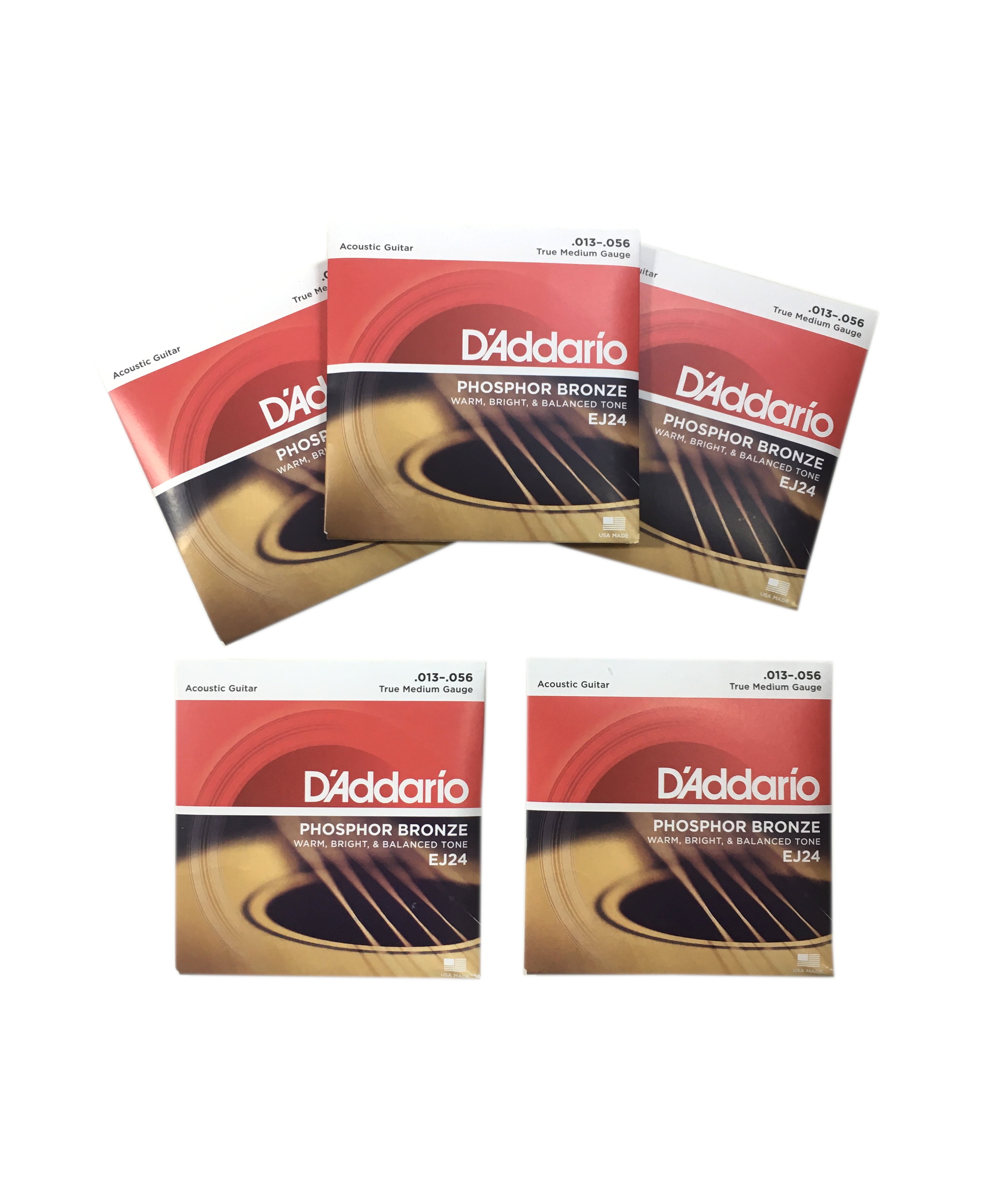 D'Addario Guitar Strings 5-Pack EJ24 True Medium DADGAD Tuning .013-.056