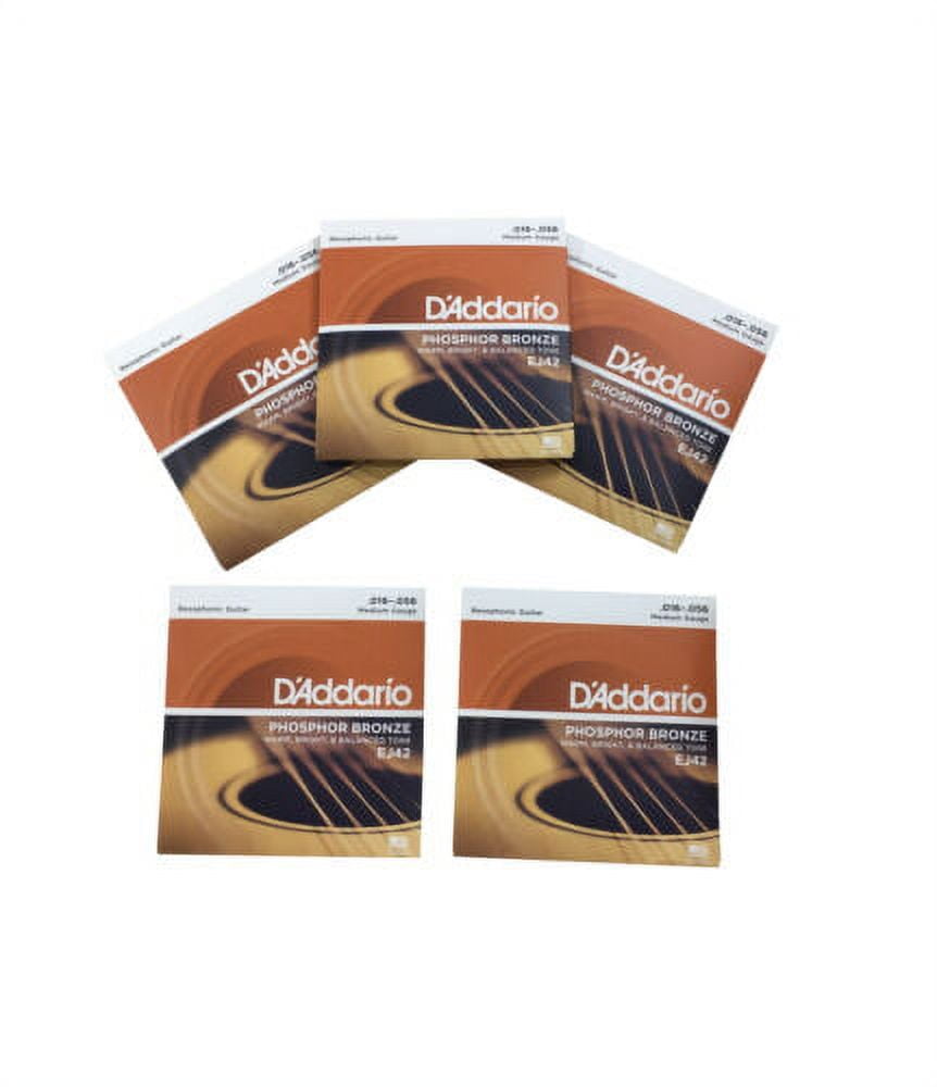 D'Addario Guitar Strings - 5 Pack EJ42 Resophonic Phosphor Bronze Acoustic