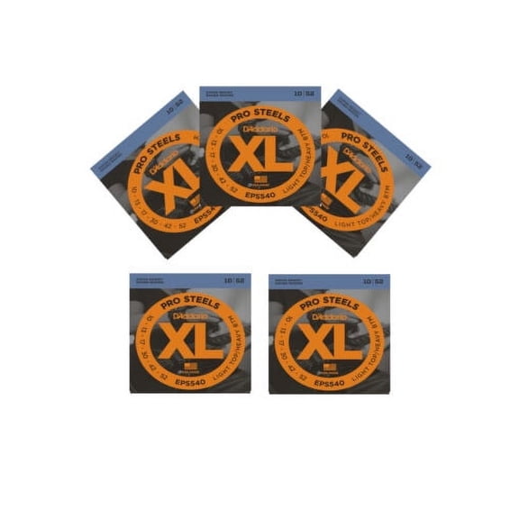 D'Addario Guitar Strings 5 Pack Electric Pro Steels EPS540 Light - Heavy