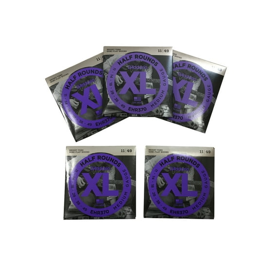 D'Addario Guitar Strings 5-Packs EHR370 Electric Halfround - Medium