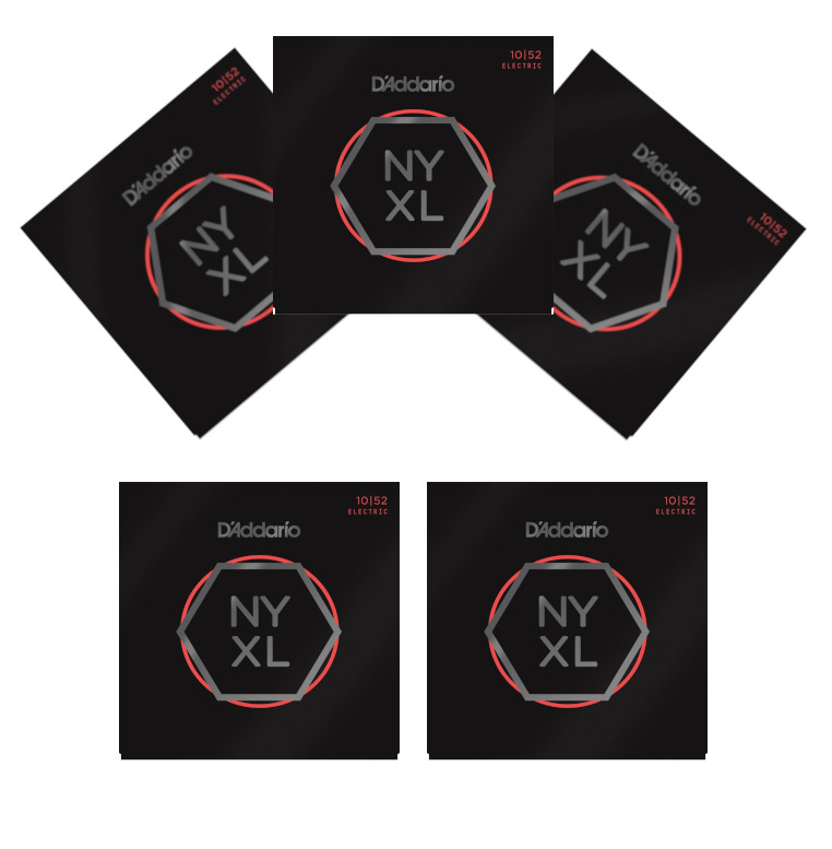 D'Addario Guitar Strings 5-pack NYXL 1052 Electric Light-Heavy Gauge 10 ...