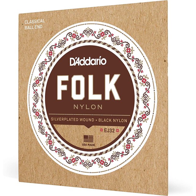 D'Addario Guitar Strings Folk Nylon Guitar Strings EJ32 Classical