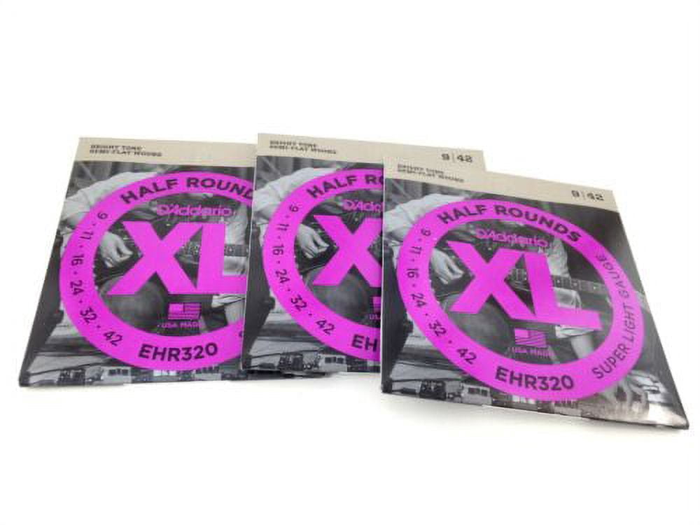 D'Addario Guitar Strings Half Rounds EHR320 Super Light 9-42 3 Pack
