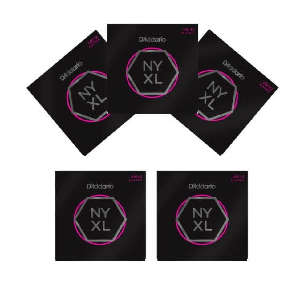 D'Addario Guitar Strings  NYXL 0942  Electric  Light Gauge 09-42 5 Pack