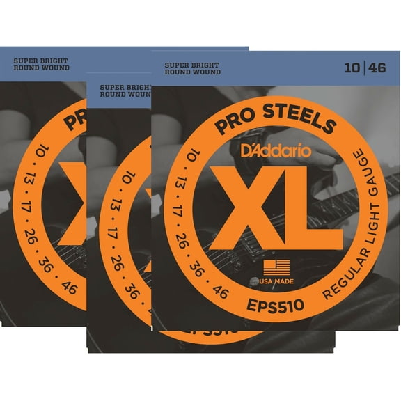 D'Addario Guitar Strings Pro Steels 3 Sets Electric EPS510 LIGHT
