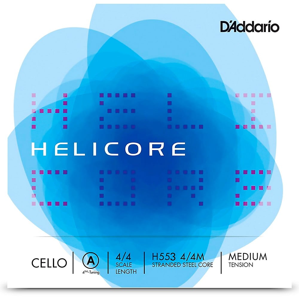D'Addario Helicore Fourths-Tuning Cello A-String, 4/4 Scale, Medium Tension