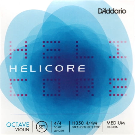 D'Addario Helicore Octave 4/4 Violin String Set - Medium Gauge - Ball End Aluminum Wound Steel E