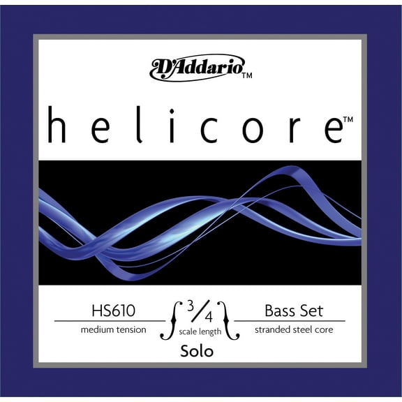 D'Addario HS610 Helicore Solo 3/4 Size Double Bass String Set