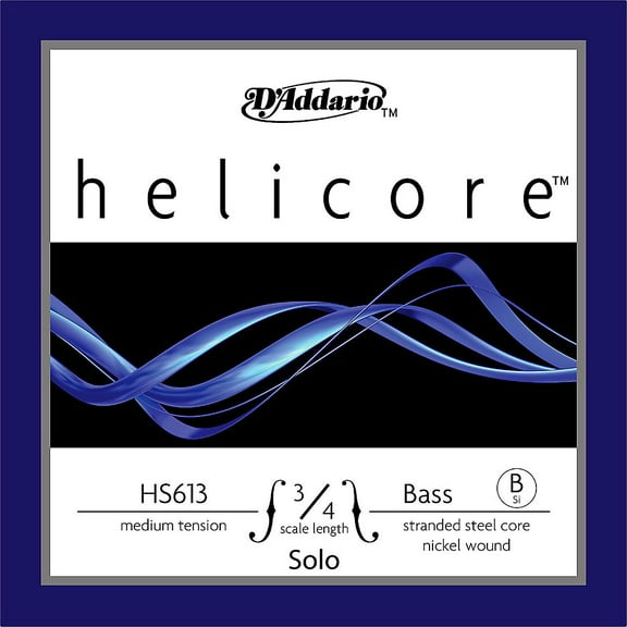 D'Addario Helicore Solo Series Double Bass Low B String 3/4 Size Medium