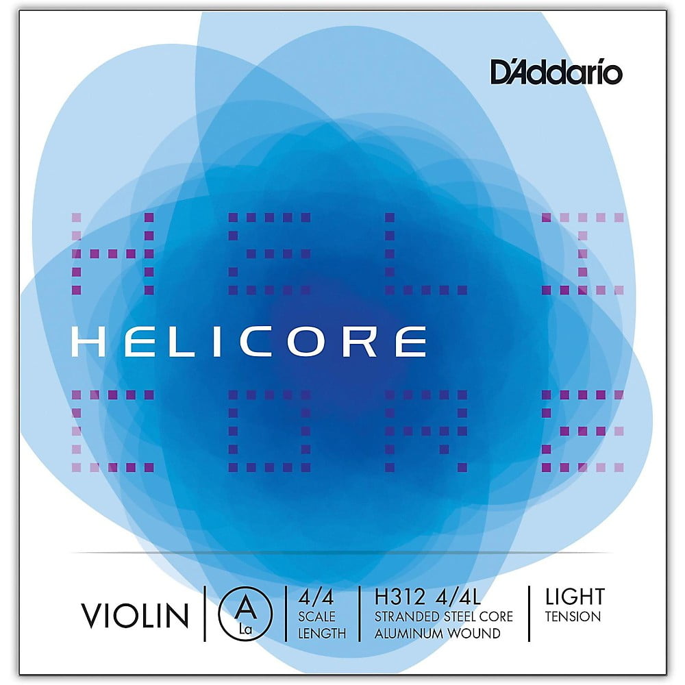 D'Addario Helicore Violin Single A String, 4/4 Scale, Light Tension
