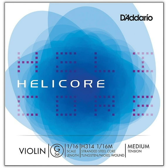 D'Addario Helicore Violin Single G String 1/16 Size