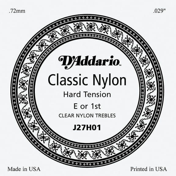 D'Addario J27H01 Clear Nylon Classical Guitar 1st String
