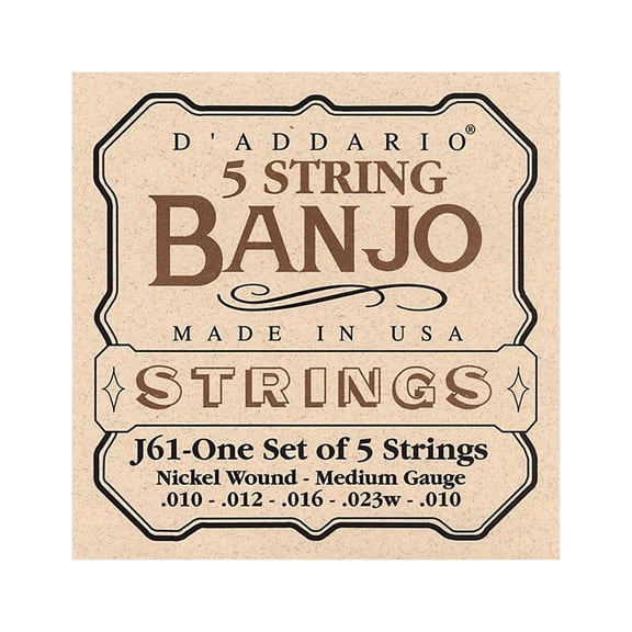 D'Addario J61 5-String Banjo Strings