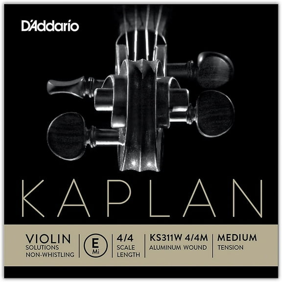 D'Addario Kaplan Non-Whistling Violin Aluminum Wound E String, 4/4 Scale