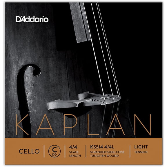 D'Addario Kaplan Cello Single C String, 4/4 Scale, Light Tension