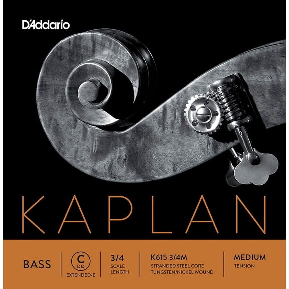 D'Addario Kaplan Series Double Bass C (Extended E) String 3/4 Size Medium