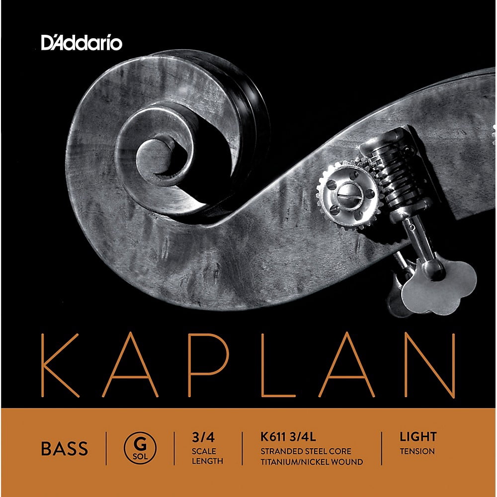 D'Addario Kaplan Series Double Bass G String 3/4 Size Light