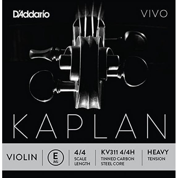 D'Addario Kaplan Vivo Violin E String, 4/4 Scale, Heavy Tension
