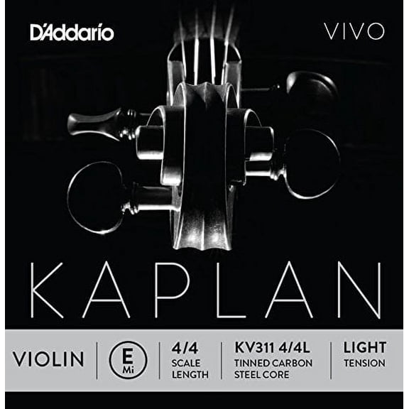D'Addario Kaplan Vivo Violin E String, 4/4 Scale, Light Tension