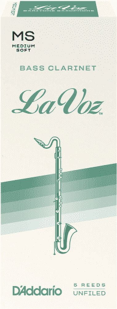 D'Addario La Voz Bass Clarinet Reeds 5-Pack (Medium Soft)