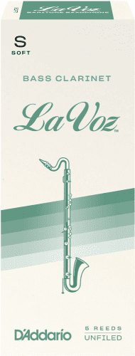 La Voz Bass Clarinet Reeds - 5 Per Box