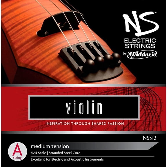 D'Addario NS Electric Violin Single A String, 4/4 Scale, Medium Tension