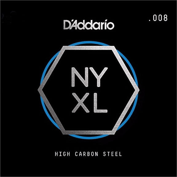 D'Addario NYXL Single Plain Carbon Steel Guitar String | .008
