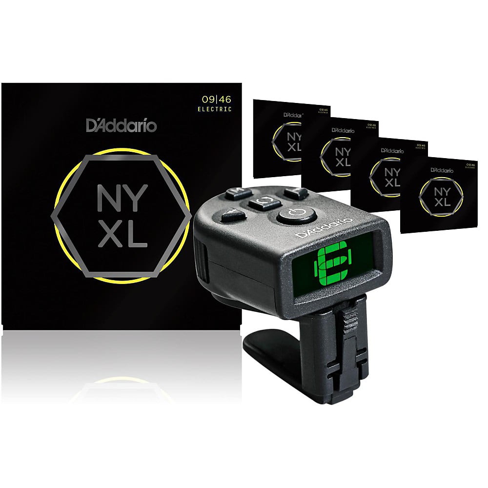 D'Addario NYXL0946 Electric Guitar Strings 5-Pack with FREE NS Micro Headstock Tuner