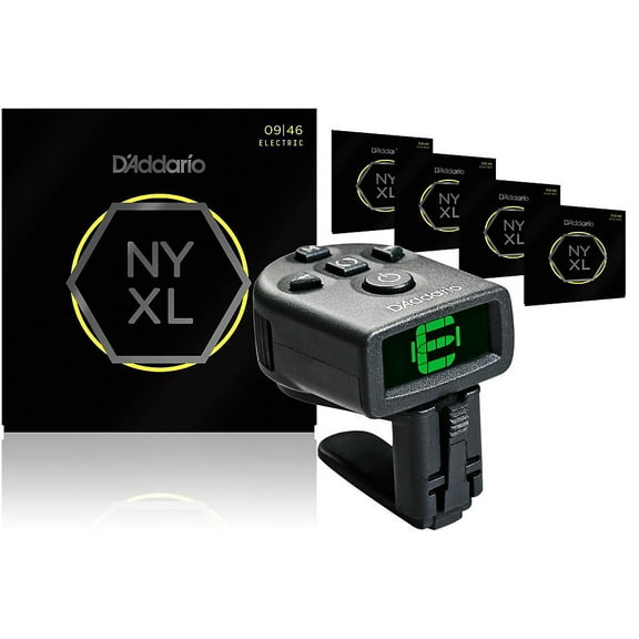 D'Addario NYXL0946 Electric Guitar Strings 5-Pack with FREE NS Micro Headstock Tuner