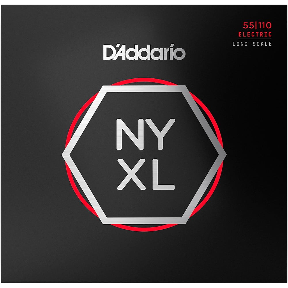 D'Addario NYXL55110 Nickel Wound Bass Guitar Strings, Heavy 55-110, Long Scale