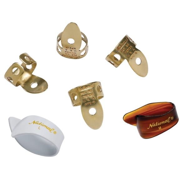 D'Addario National Brass Finger Pick Bundle | 6 pack